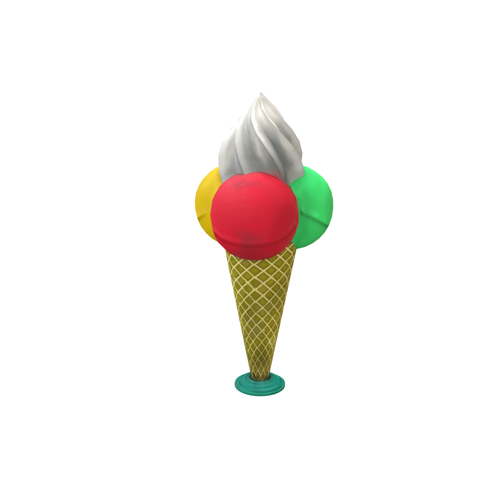 Large Ice Cream Cone Display 1 3d ice cream low poly game model blender Cryengine