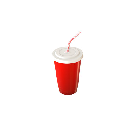 A fizzy soda drink red plastic cup game ready asset prev1