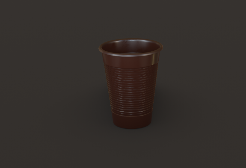 Plastic coffee small drink coffee cup 3D model low poly 2