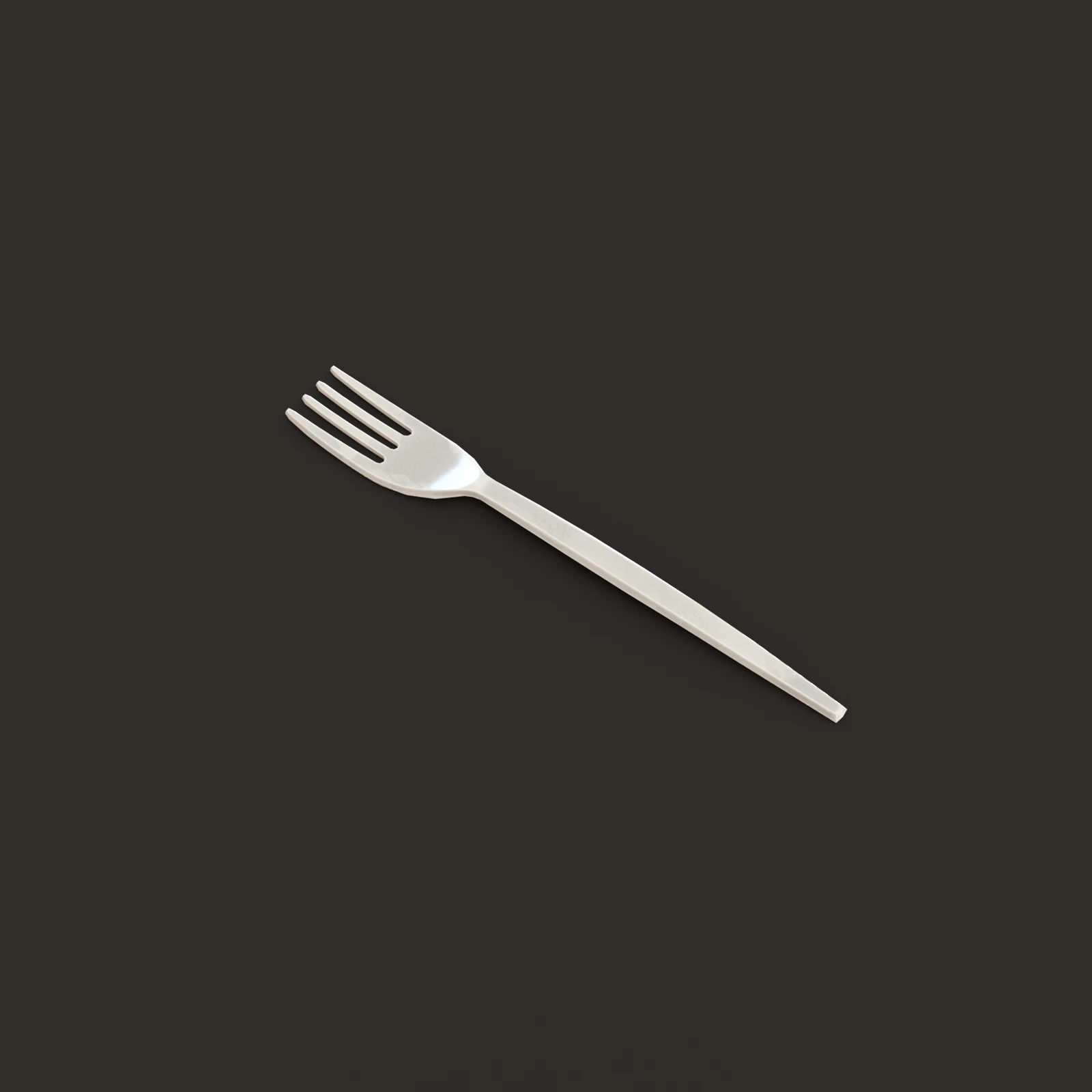 Plastic Fork 2 A plastic fork 3D model game ready low poly Blender Cryengine 2