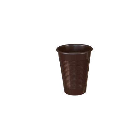Single use cup 3D model coffee brown low poly game ready prev1