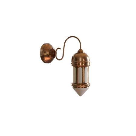3d metal wall lamp art deco retro low poly prop