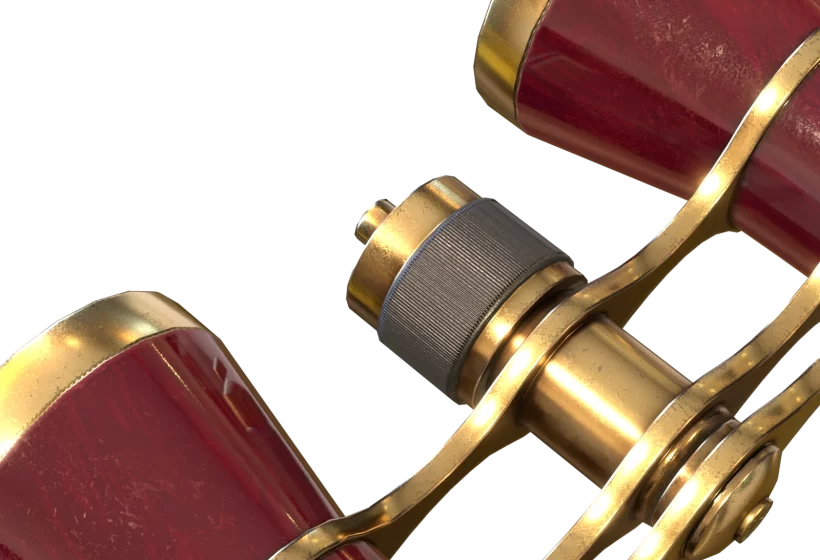 classic opera lorgnette 3D model close up preview 3