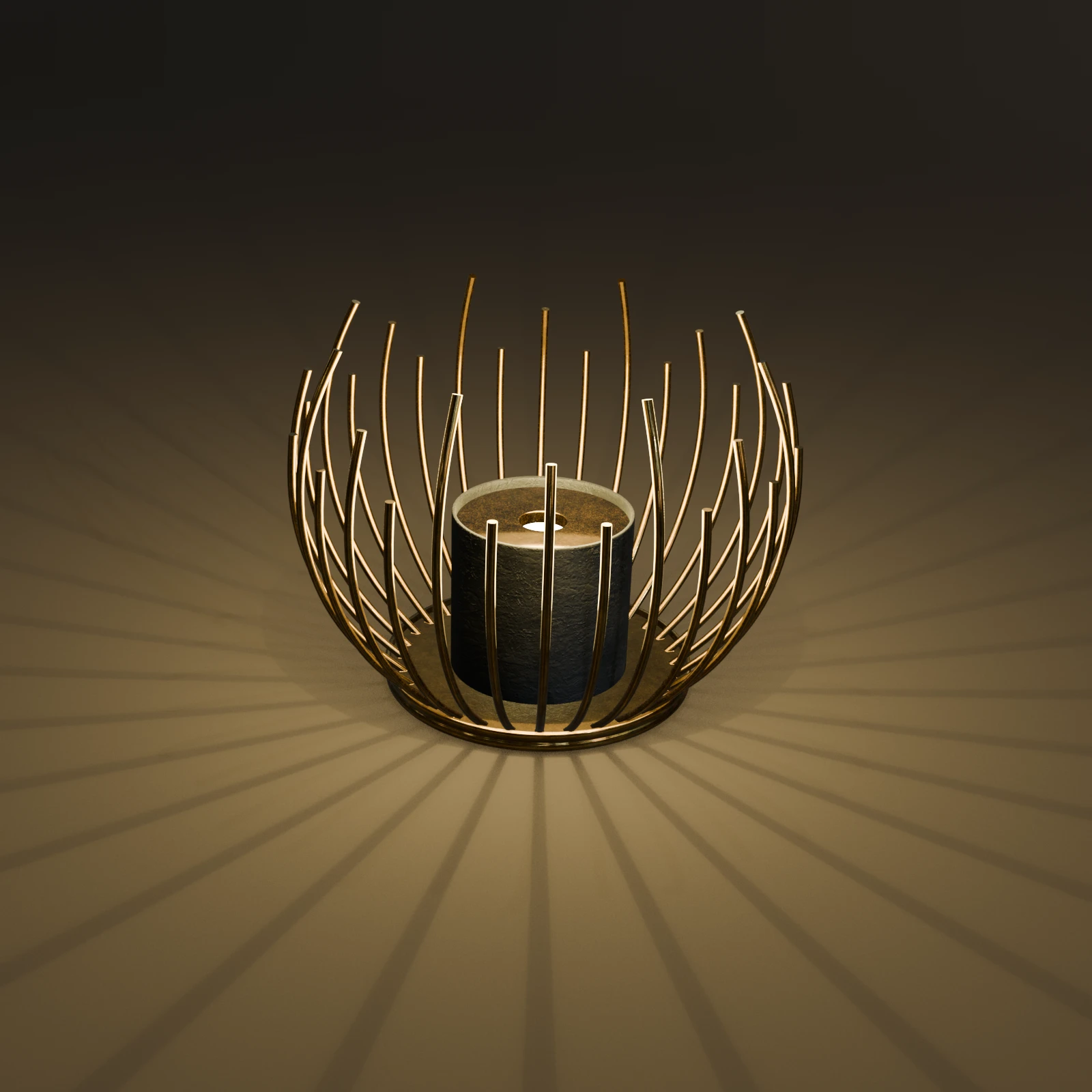 Low Poly Brass Candle 2 Low Poly Brass Candle - Image 2