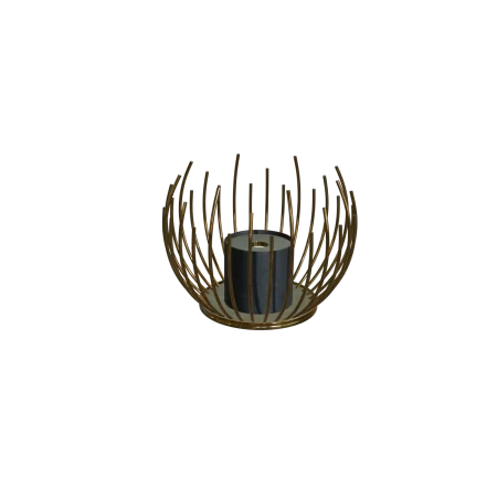 Contemporary metal brass candle cage lamp 3D asset