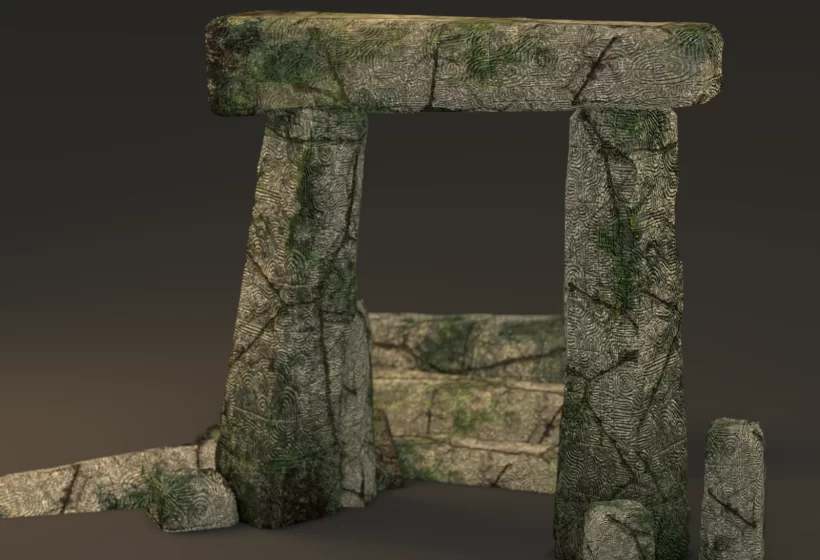 Celtic Stone Obelisk 3D Model Sample Preview