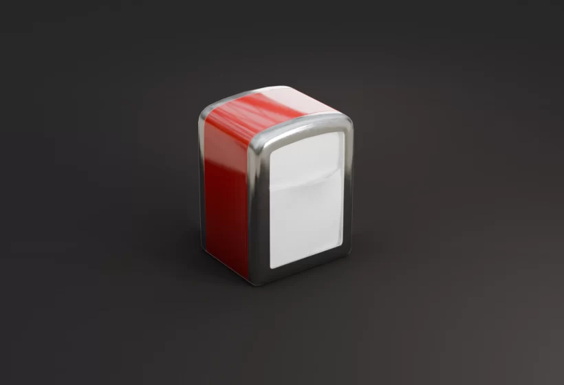 Red Napkins Dispenser 3D Model Game Ready Diners Restaurant Asset.png