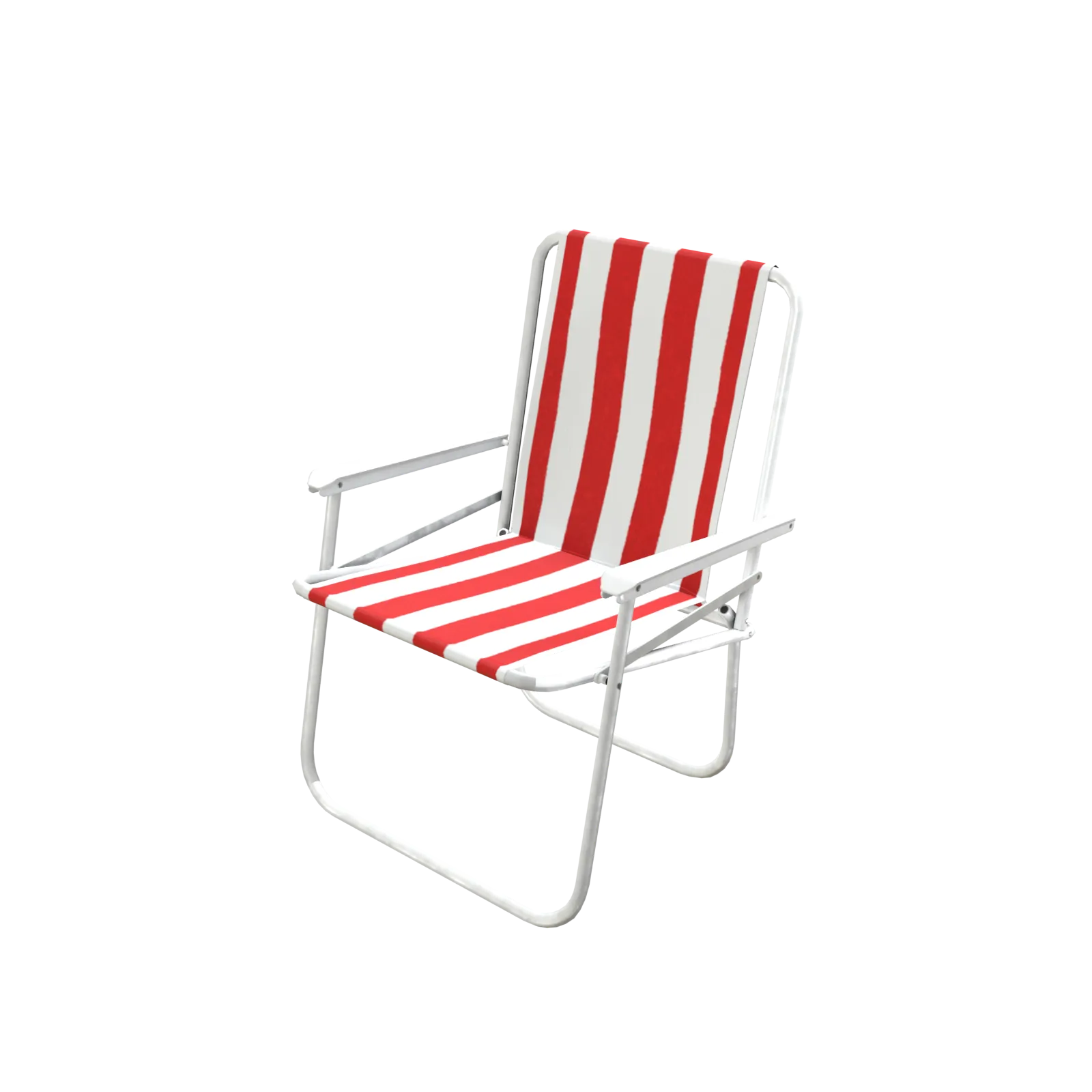 Vintage Folding Deck Chair 4 A game ready stripe beach folding char deck chair game ready asset
