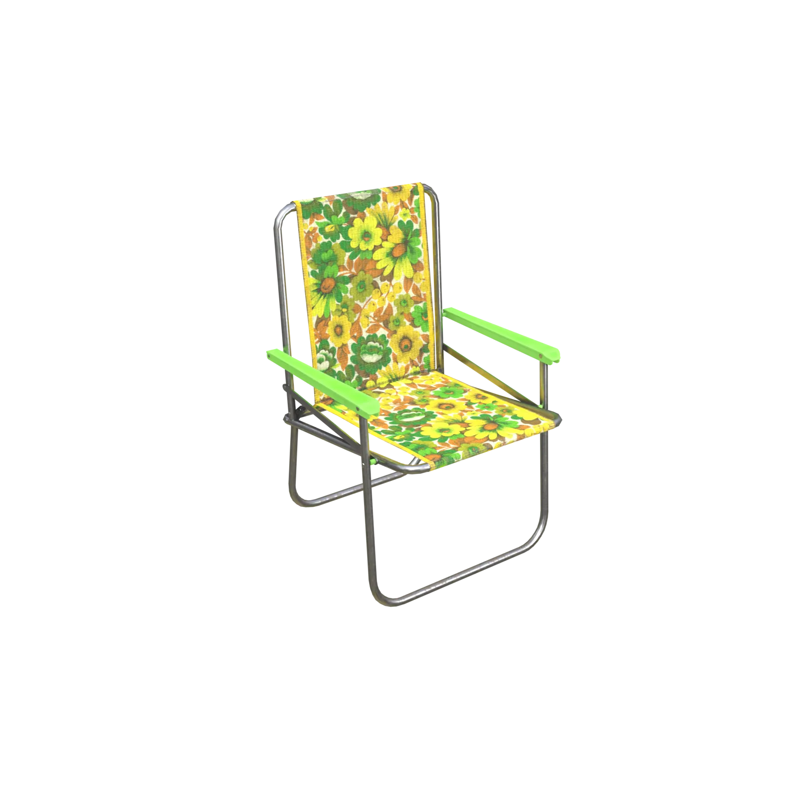 Vintage Folding Deck Chair 3 A low polygon beach folding chair 3d model for Cryengine Blender Godot prev1