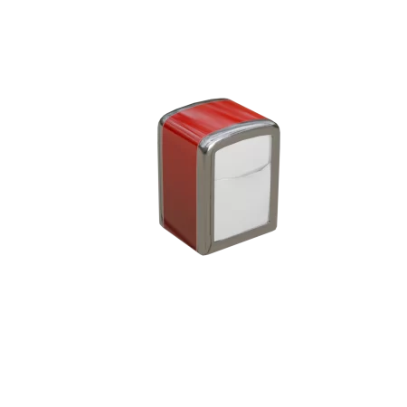 napkins dispenser 3D model restaurant dining low poly prop