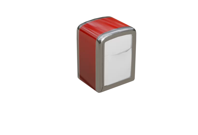 napkins dispenser 3D model restaurant dining low poly prop