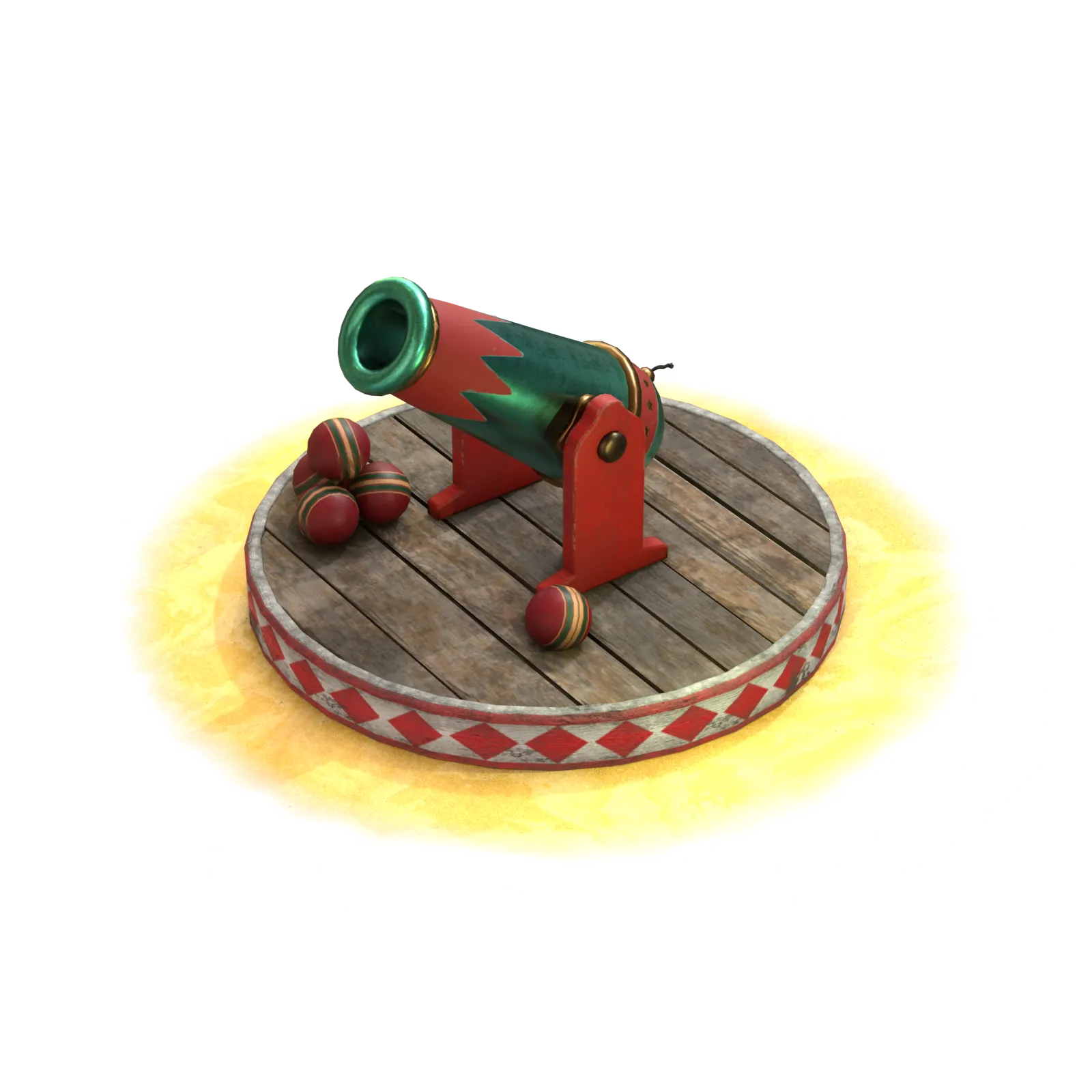 Circus Cannon 1 A Circus Cannon 3D Asset Game Ready PBR