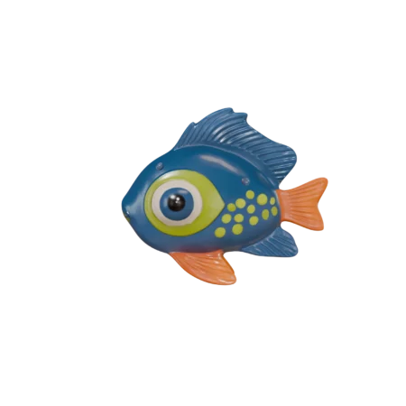 A fish toy 3D model low poly PBR game ready
