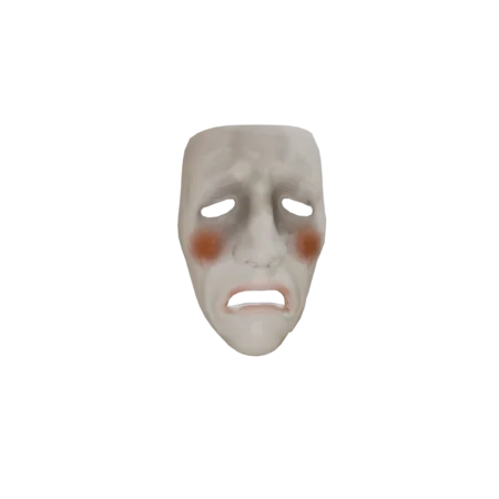 theatre mask 3D model game prop low poly prev