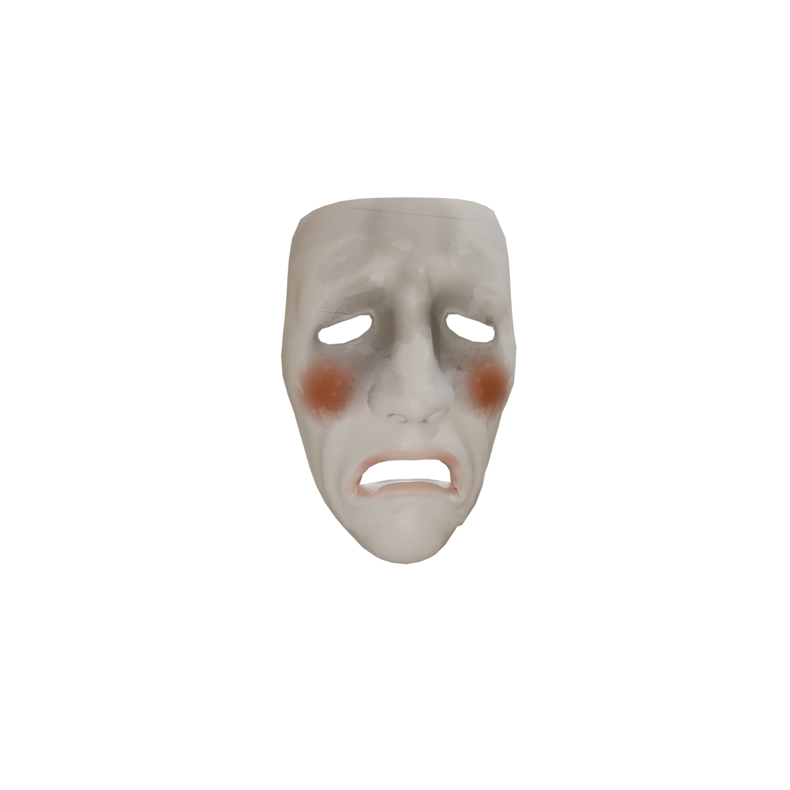Sad Theatre Mask (Tragedy) Prop 1 theatre mask 3D model game prop low poly prev